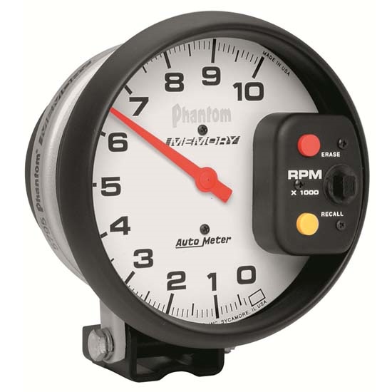 Auto Meter 5795 Phantom Air-Core Pedestal Tachometer, 10K RPM, 5 Inch