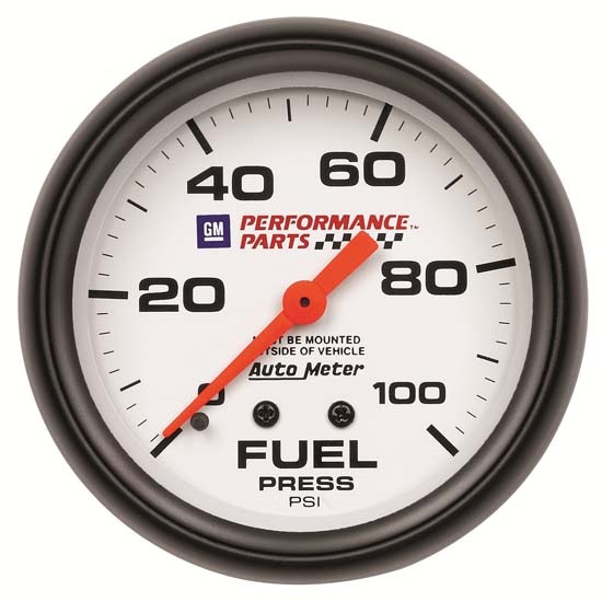Auto Meter 5812-00407 GM White Mechanical Fuel Pressure Gauge