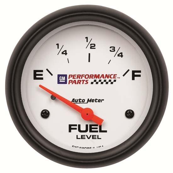 Auto Meter 5814-00407 GM White Air-Core Fuel Level Gauge, 2-5/8 Inch