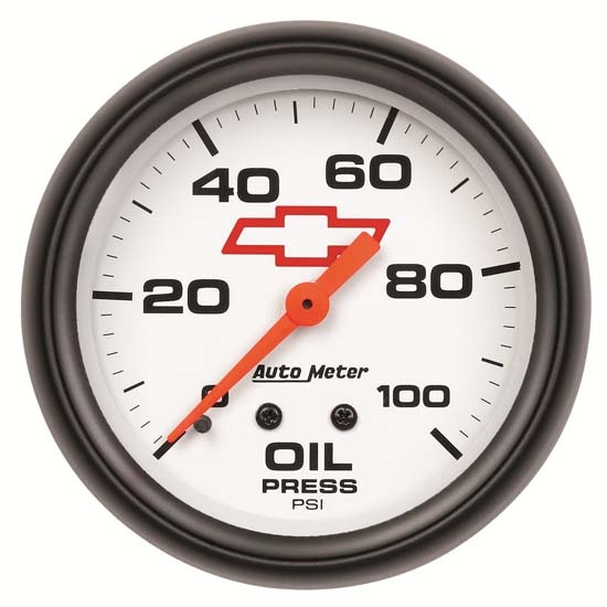 Auto Meter 5821-00406 GM White Mechanical Oil Pressure Gauge