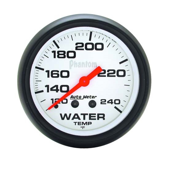 Auto Meter 5832 Phantom Mechanical Water Temperature Gauge, 2-5/8 Inch