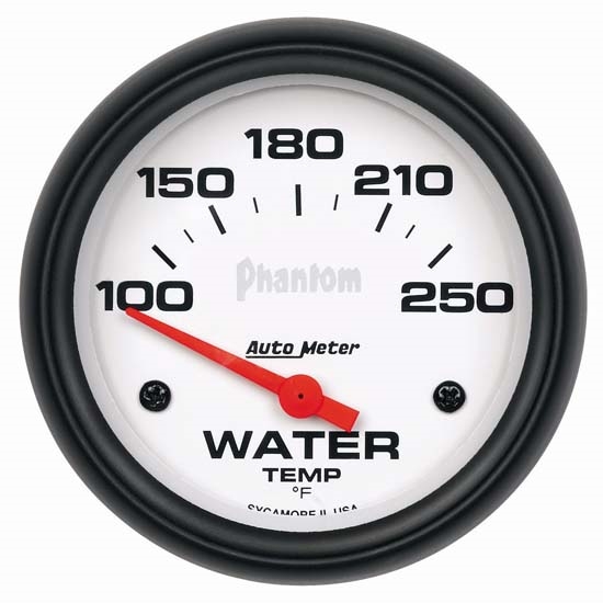 Auto Meter 5837 Phantom Air-Core Water Temperature Gauge, 2-5/8 Inch