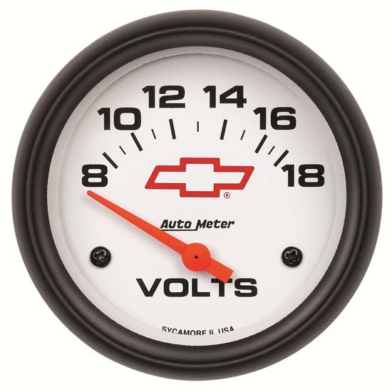Auto Meter 5891-00406 GM White Air-Core Voltmeter Gauge, 2-5/8 Inch