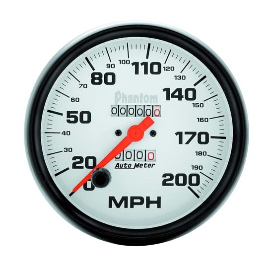 Auto Meter 5896 Phantom Mechanical Speedometer, 200 MPH, 5 Inch