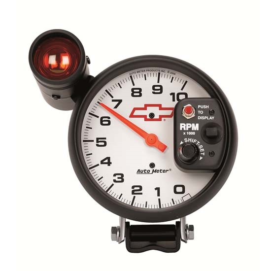 Auto Meter 5899-00406 GM White Air-Core Pedestal Tachometer Gauge