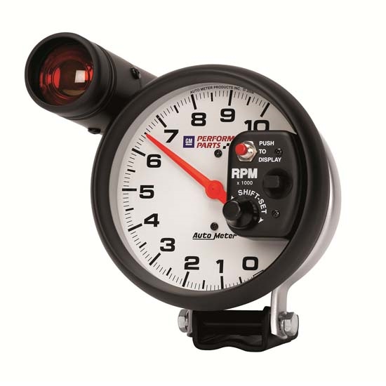 Auto Meter 5899-00407 GM White Air-Core Pedestal Tachometer Gauge