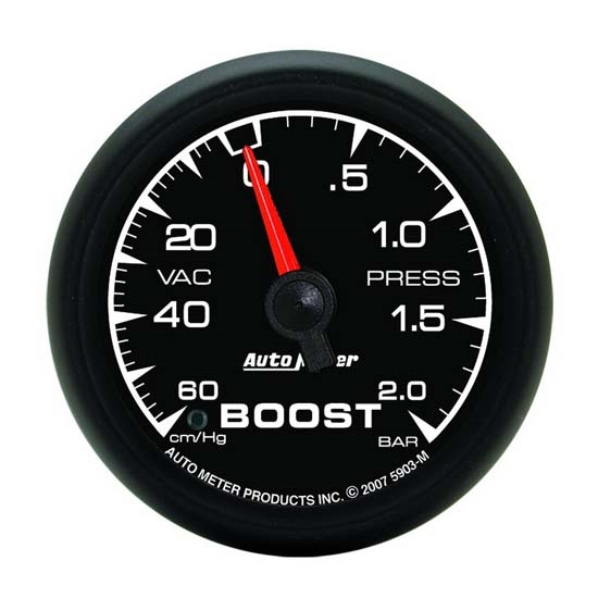 Auto Meter 5903-M ES Mechanical Boost/Vacuum Gauge, 2-1/16 Inch
