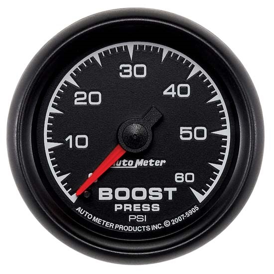 Auto Meter 5905 ES Mechanical Boost Gauge, 2-1/16 Inch, 60 PSI