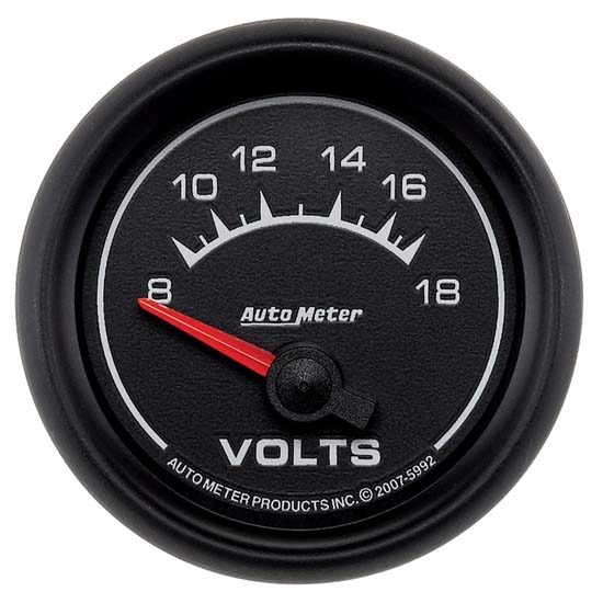 Auto Meter 5992 ES Air-Core Electric Voltmeter Gauge, 2-1/16 Inch, 18V