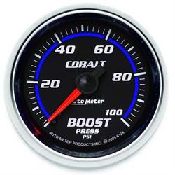 AutoMeter 6106 Cobalt Mechanical Boost Gauge, 2-1/16 Inch,100 PSI