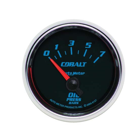 Auto Meter 6127-M Cobalt Air-Core Oil Pressure Gauge, 2-1/16 Inch