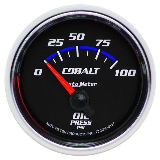 Auto Meter 6127 Cobalt Air-Core Oil Pressure Gauge, 2-1/16 Inch