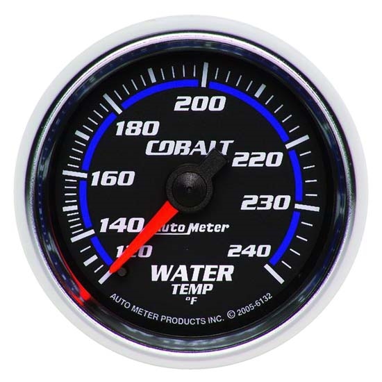 Auto Meter 6132 Cobalt Mechanical Water Temperature Gauge, 2-1/16 Inch