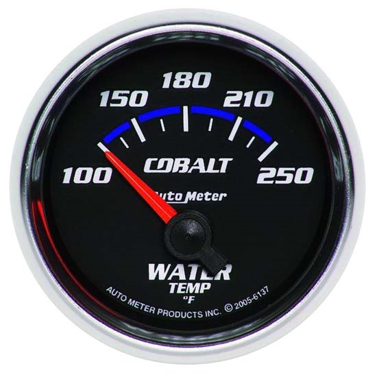 Auto Meter 6137 Cobalt Air-Core Water Temperature Gauge, 2-1/16 Inch