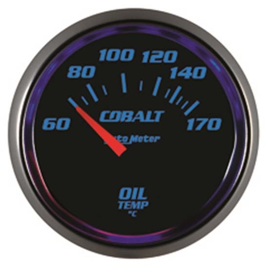 Auto Meter 6148-M Cobalt Air-Core Oil Temperature Gauge, 2-1/16 Inch