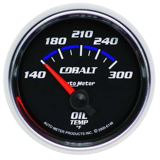 Auto Meter 6148 Cobalt Air-Core Oil Temperature Gauge, 2-1/16 Inch