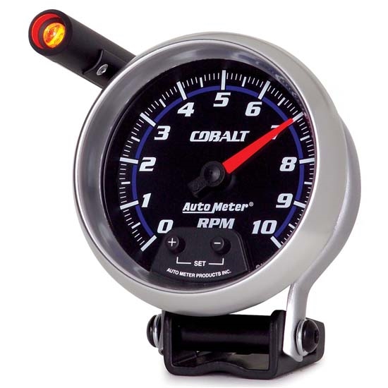Auto Meter 6290 Cobalt Air-Core Pedestal Tachometer Gauge, 3-3/4 Inch