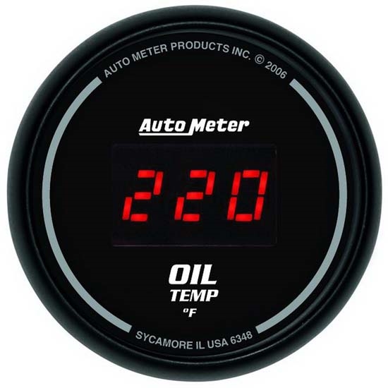 Auto Meter 6348 Sport-Comp Digital Digital Oil Temperature Gauge