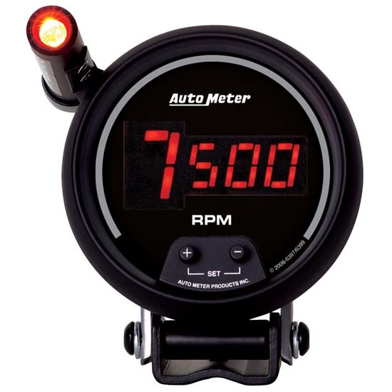 Auto Meter 6399 Sport-Comp Digital Digital Pedestal Tach, 10 RPM 3-3/4