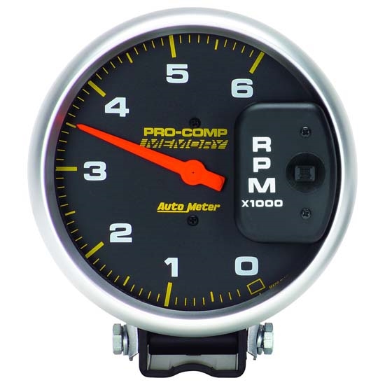 Auto Meter 6806 Pro-Comp Air-Core Pedestal Tachometer, 6k RPM, 5 Inch