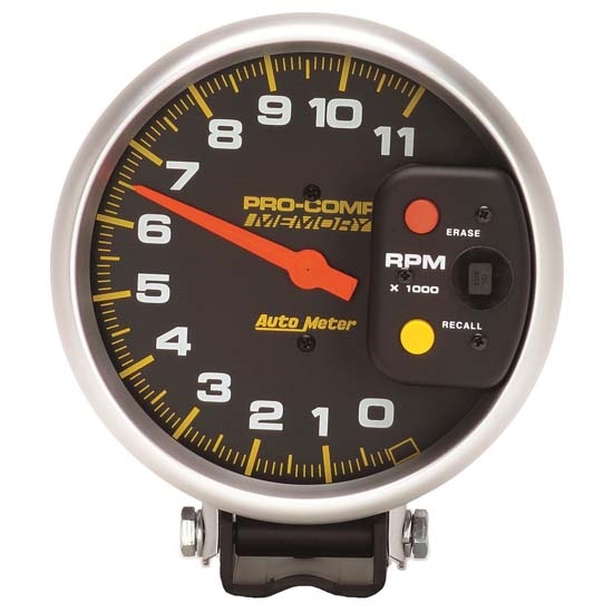Auto Meter 6811 Pro-Comp Air-Core Pedestal Tachometer, 11k RPM, 5 Inch