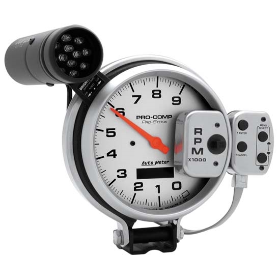 Auto Meter 6832 Ultra-Lite Air-Core Pedestal Tach, 9k RPM, 5 Inch