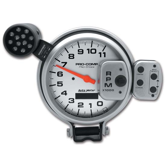 Auto Meter 6834 Ultra-Lite Air-Core Pedestal Tach, 11k RPM, 5 Inch