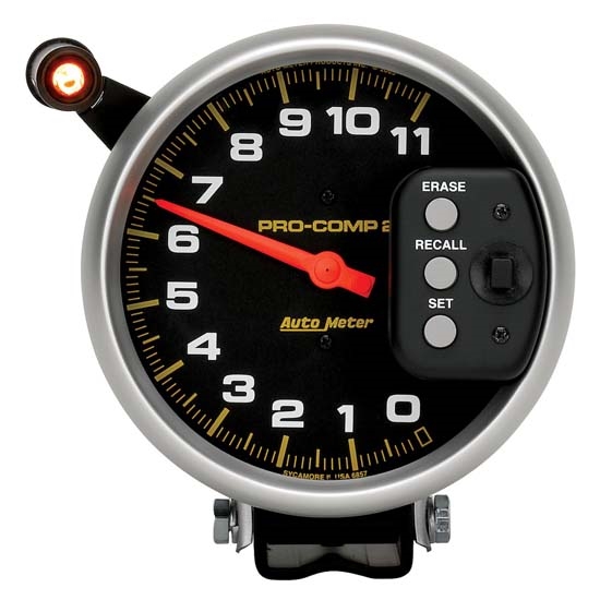 Auto Meter 6857 Pro-Comp Air-Core Pedestal Tachometer, 11k RPM, 5 Inch