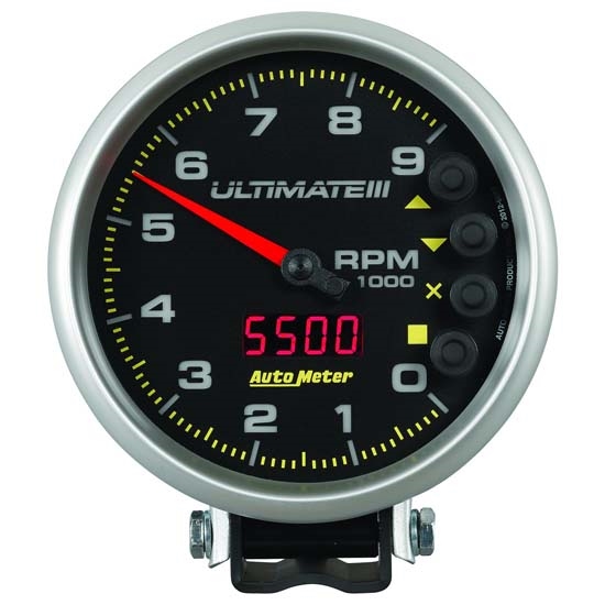 Auto Meter 6887 Ultimate Air-Core Pedestal Tachometer, 9k, 5 Inch