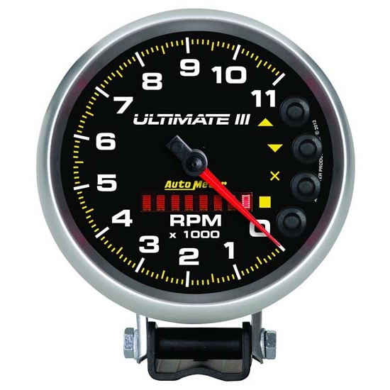Auto Meter 6888 Ultimate Air-Core Pedestal Tachometer, 11k, 5 Inch