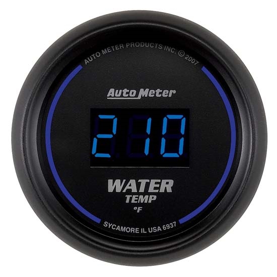 AutoMeter 6937 Cobalt Digital Water Temperature Gauge,2-1/16 Inch