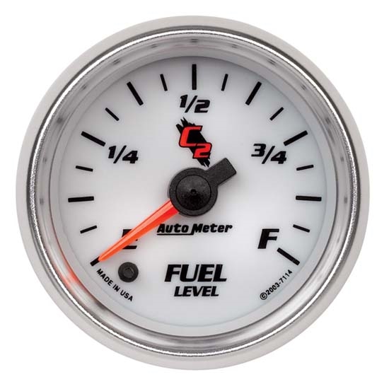 Auto Meter 7114 C2 Digital Stepper Motor Fuel Level Gauge, 2-1/16 Inch