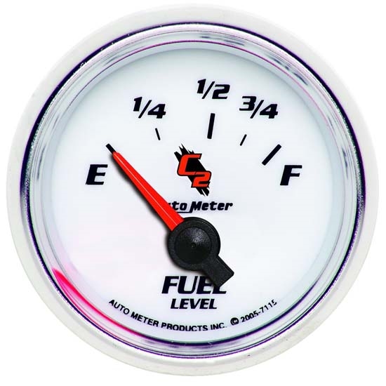 Auto Meter 7115 C2 Air-Core Fuel Level Gauge, 2-1/16 Inch
