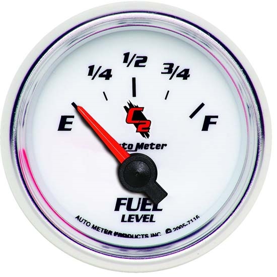 Auto Meter 7116 C2 Air-Core Fuel Level Gauge, 2-1/16 Inch