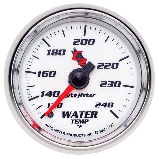 Auto Meter 7132 C2 Mechanical Water Temperature Gauge, 2-1/16 Inch