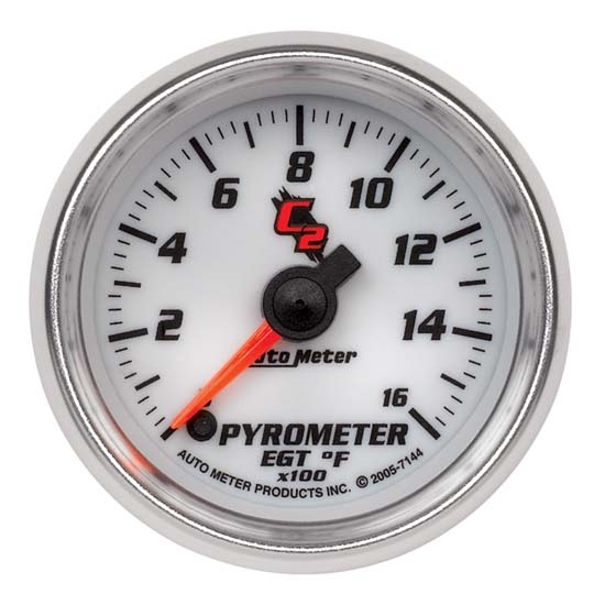 Auto Meter 7144 C2 Digital Stepper Motor Pyrometer Gauge, 2-1/16 Inch