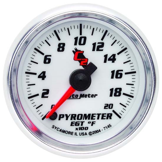 Auto Meter 7145 C2 Digital Stepper Motor Pyrometer Gauge, 2-1/16 Inch