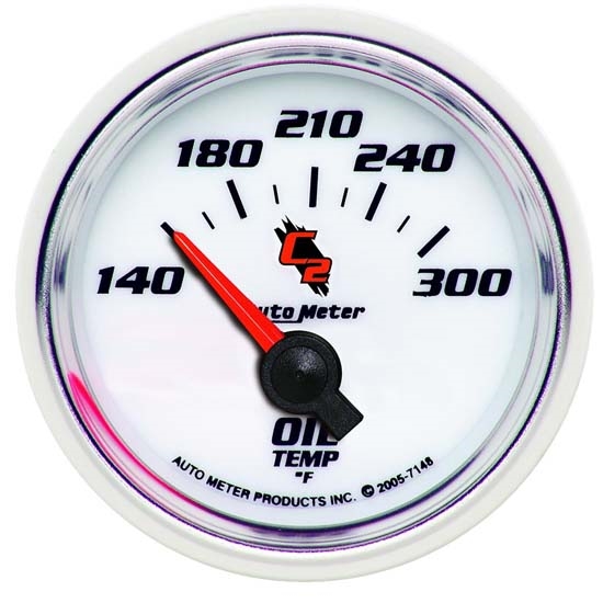 AutoMeter 7148 C2 Air-Core Oil Temperature Gauge, 2-1/16 Inch