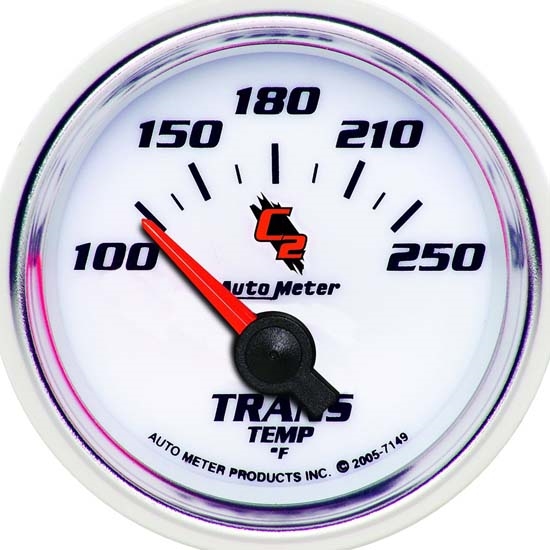 Auto Meter 7149 C2 Air-Core Transmission Temperature Gauge, 2-1/16 In.