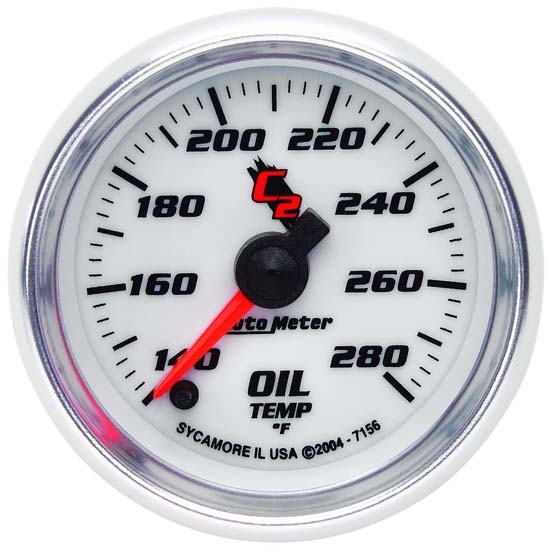 Auto Meter 7156 C2 Digital Stepper Motor Oil Temperature Gauge, 2 Inch
