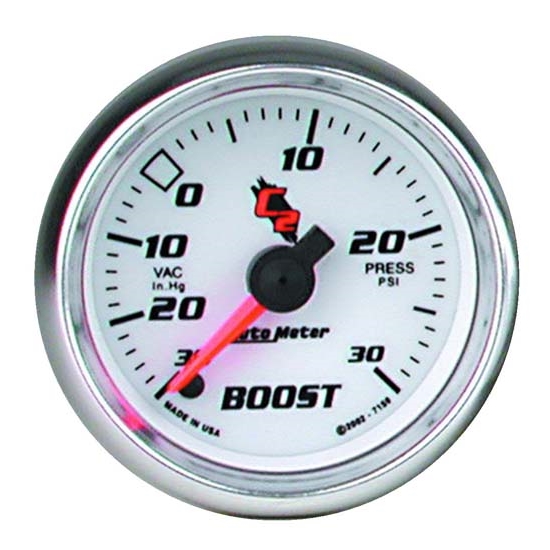 Auto Meter 7159 C2 Digital Stepper Motor Boost/Vacuum Gauge