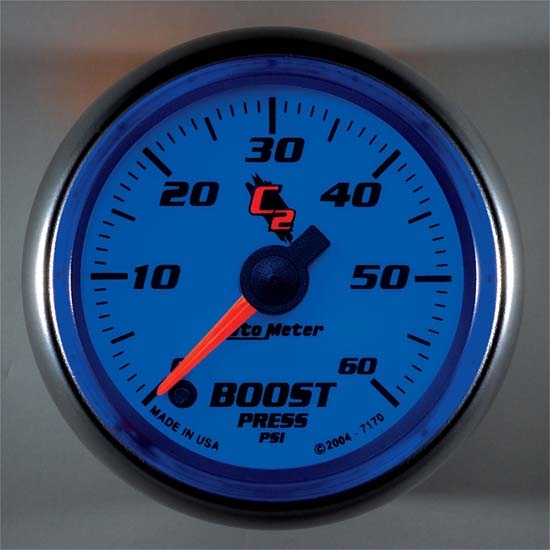 Auto Meter 7170 C2 Digital Stepper Motor Boost Gauge, 2-1/16 Inch