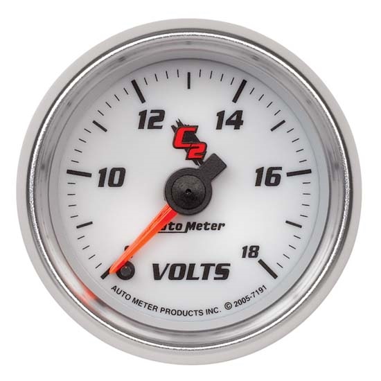 Auto Meter 7191 C2 Digital Stepper Motor Voltmeter Gauge, 2-1/16 Inch