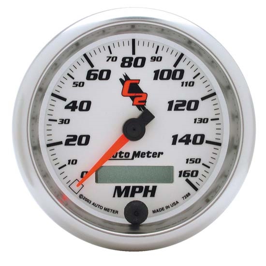 Auto Meter 7288 C2 Air-Core Electric Speedometer Gauge, 3-3/8 Inch