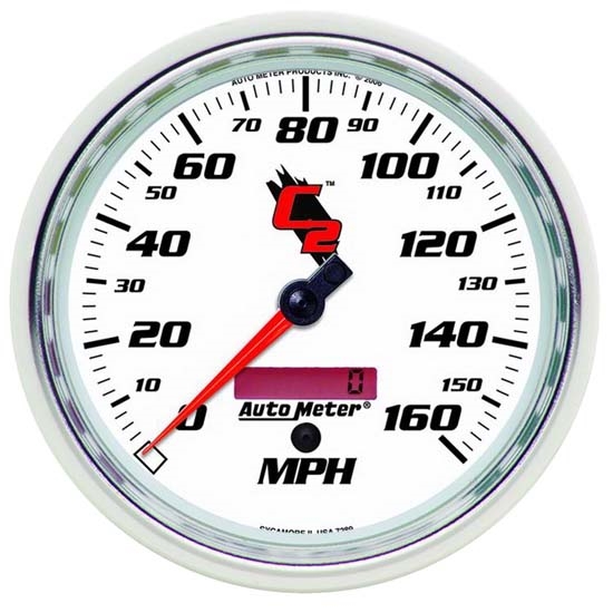 Auto Meter 7289 C2 Air-Core Electric Speedometer Gauge, 5 Inch