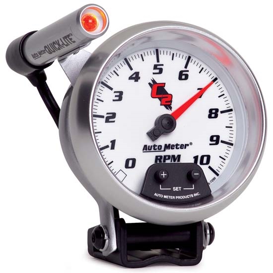 Auto Meter 7290 C2 Air-Core Pedestal Tachometer Gauge w/Shift Light