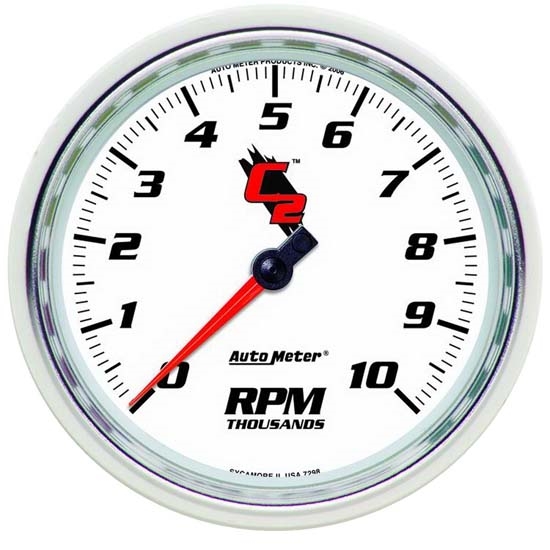 Auto Meter 7298 C2 Air-Core In-Dash Tachometer Gauge, 5 Inch