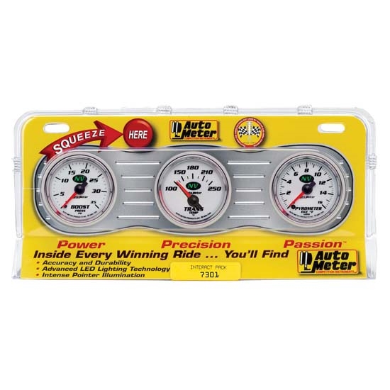 Auto Meter 7301 NV Interact Pack Diesel Gauge Set, EGT/Boost/Trans
