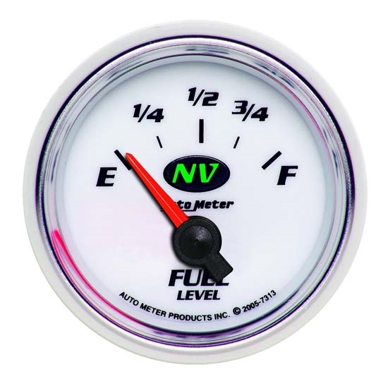 Auto Meter 7313 NV Air-Core Fuel Level Gauge, 2-1/16 Inch
