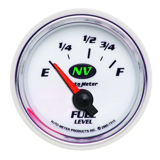 Auto Meter 7315 NV Air-Core Fuel Level Gauge, 2-1/16 Inch
